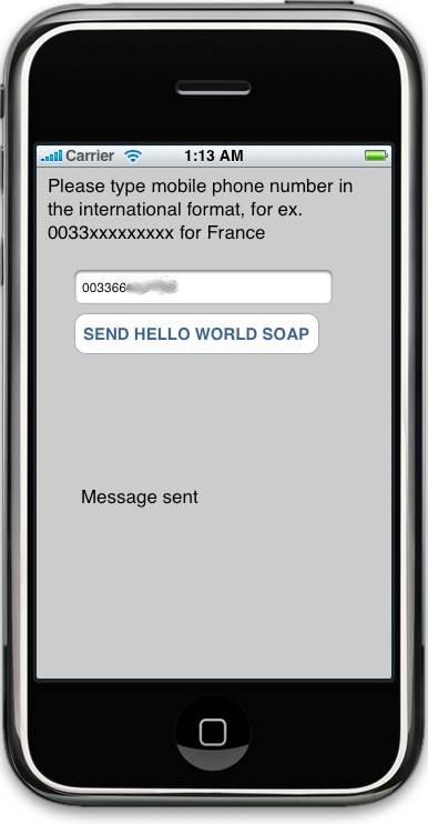Send Free SMS via SOAP call